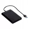 Unitek Y-3036 korpusas 2,5 colio HDD/SSD, SATA III, USB 3.2 Gen 1 (5 Gbit/s), UASP, integruotas USB-A laidas, juodas