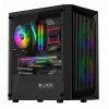 Logic Atos ARGB Mini USB 3.0 juodas Micro Tower kompiuterio korpusas (AM-ATOS-10-0000000-0002)
