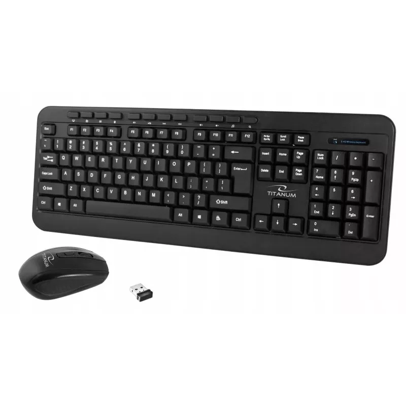 Belaidis klaviatūros ir pelės rinkinys ESPERANZA Akron TK109 2.4 GHz, USB imtuvas, juoda
