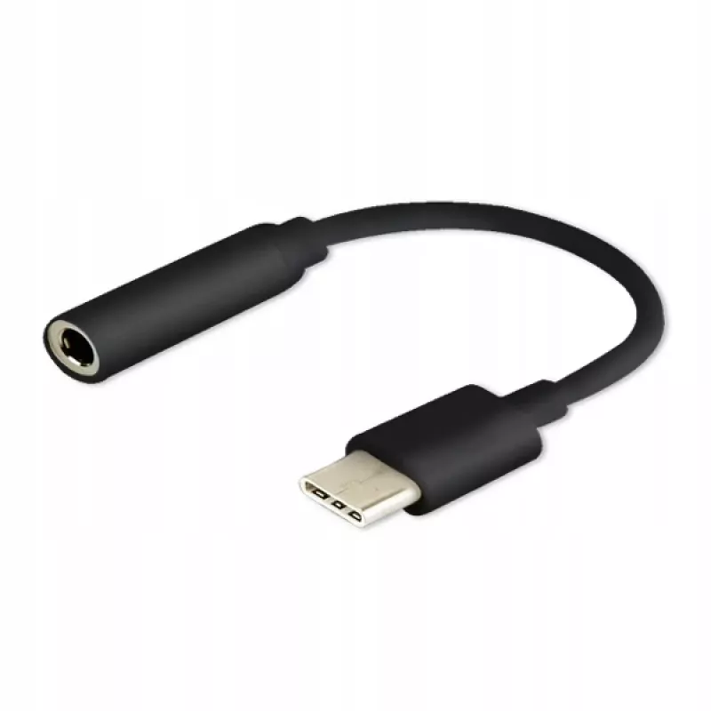 Lyties keitiklis SAVIO AK-35/B USB Type-C (3.1) vyriškas į 3,5 mm moterišką, juodas