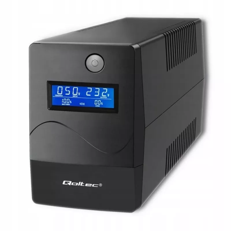 Qoltec Monolith UPS Double-conversion Online 0.65 kVA 360 W 2 AC lizdai