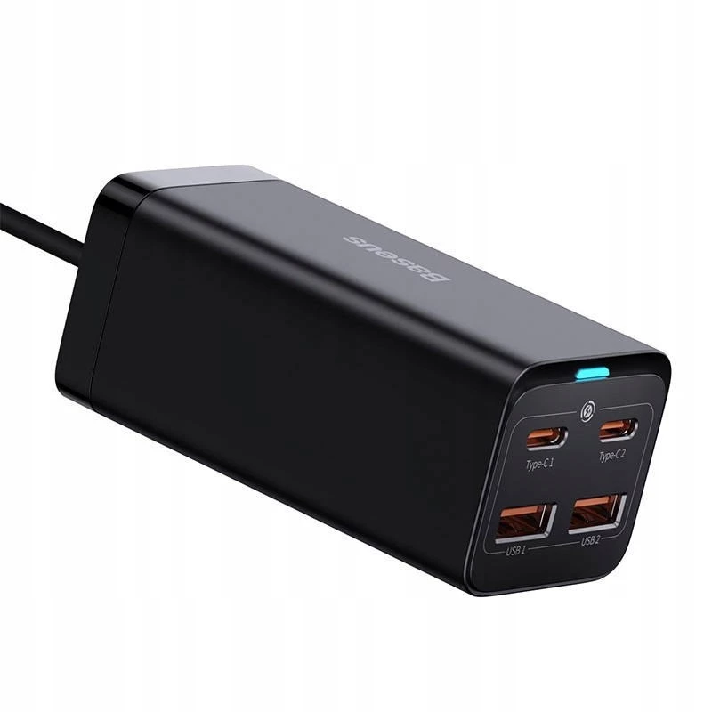 Baseus GaN3 100/65W stalinis įkroviklis su Quick Charge QC 3.0/4.0 USB-C, tinka iPhone 15, Huawei, Xiaomi, MacBook