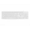Laidinė pilno dydžio klaviatūra NATEC NAUTILUS NKL-1951, 105 klavišų, US International QWERTY, balta, USB, 1,8 m