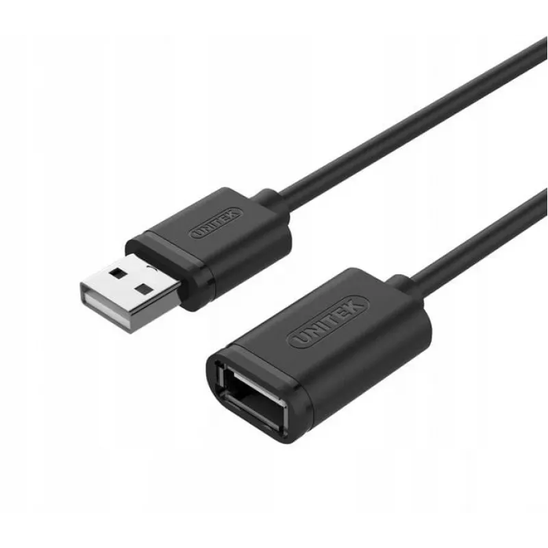 Prailginimo kabelis Unitek Y-C428GBK USB 2.0, Am-af, 1 m