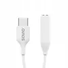USB Type-C (M) – Jack 3,5 mm (M) garso adapteris baltas SAVIO AK-52