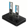 Qoltec 50310 Docking stotis 2x SSD M.2 SATA NGFF USB Type C