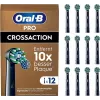 Pakeičiamos Oral-B Pro CrossAction šepetėlių galvutės, 12 vnt.