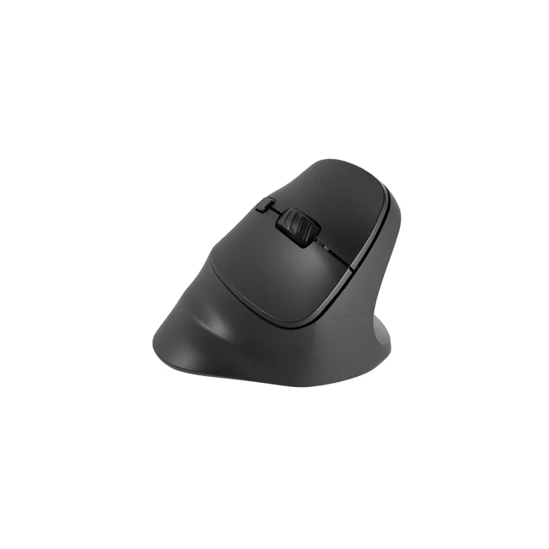 Vertikali belaidė pelė NATEC CRAKE 2 – Bluetooth 5.2, 2400 DPI, 6 mygtukai, dešinei rankai, juoda
