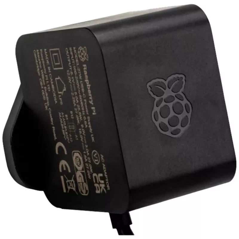 Maitinimo adapteris Raspberry SC1408 (modelis RPI5NT5AB) – suderinamas su Raspberry Pi įrenginiais