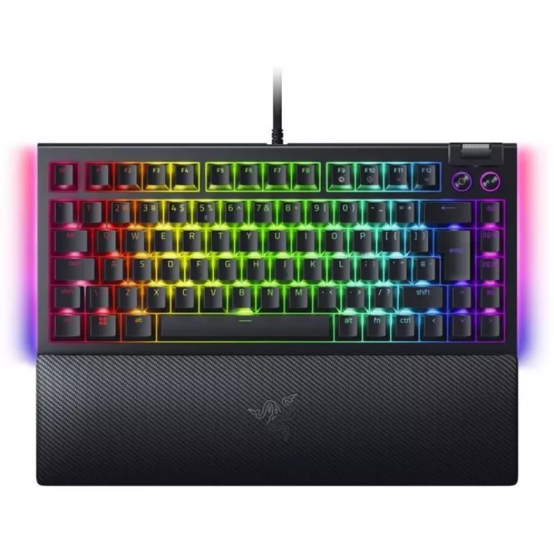 Klaviatūra Razer BlackWidow V4 75% žaidimų USB QWERTY JAV anglų juoda
