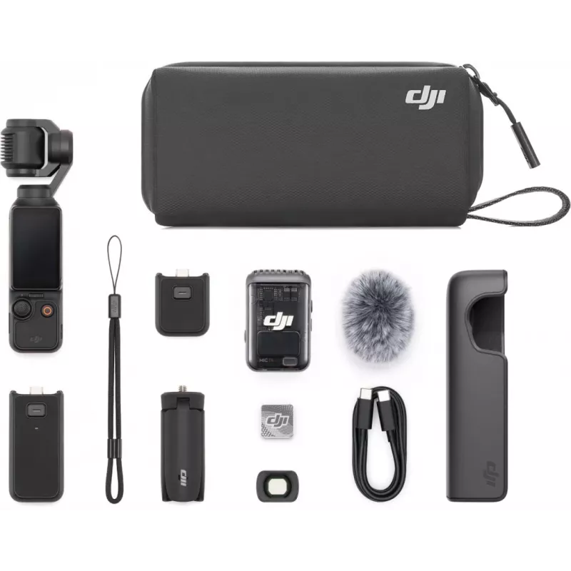 DJI Osmo Pocket 3 Creator Combo – 1 CMOS gimbalinė kamera, 4K/120fps, 2 colių OLED jutiklinis ekranas