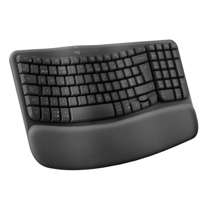 Klaviatūra Logitech Wave Keys Office RF Wireless + Bluetooth QWERTY Danų Suomių Norvegų Švedų Grafitas