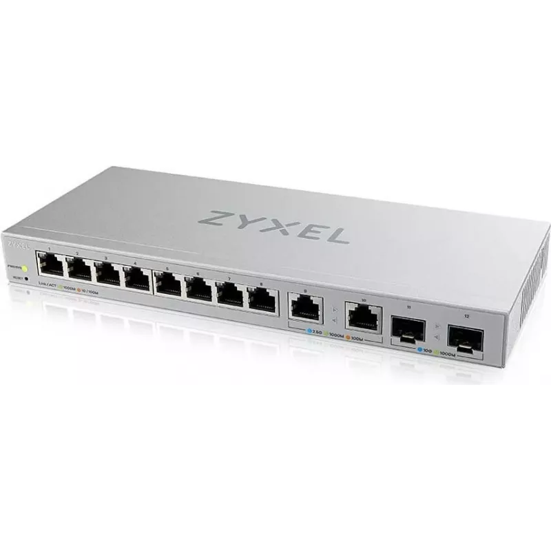 Zyxel XGS1210-12-ZZ0102F tinklo jungiklis valdomas Gigabit Ethernet (10/100/1000) pilka