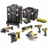 DeWalt DCK685P3T 18V belaidis kombinuotas rinkinys — 3×5,0 Ah baterijos, DCH273 plaktukas, kampinis šlifuoklis, dėklas