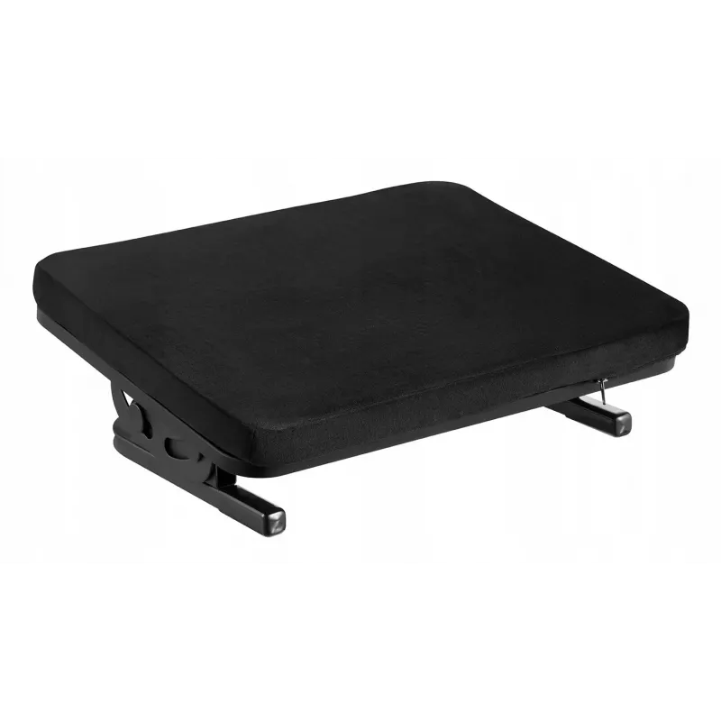 Pėdų atrama MACLEAN MC-460 ergonomiška minkšta metalinė pėdų atrama, neslystantis pagrindas, pasvirimas -20–20°, maks. apkrova 20 kg, juoda