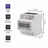 Trifazis elektroninis elektros energijos skaitiklis QOLTEC 50900 400V LCD 4P