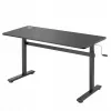 Ergo Office ER-401 B rankomis reguluojamas stalas sėdimam ir stovimam darbui, juodas, 140x60 cm, 40 kg