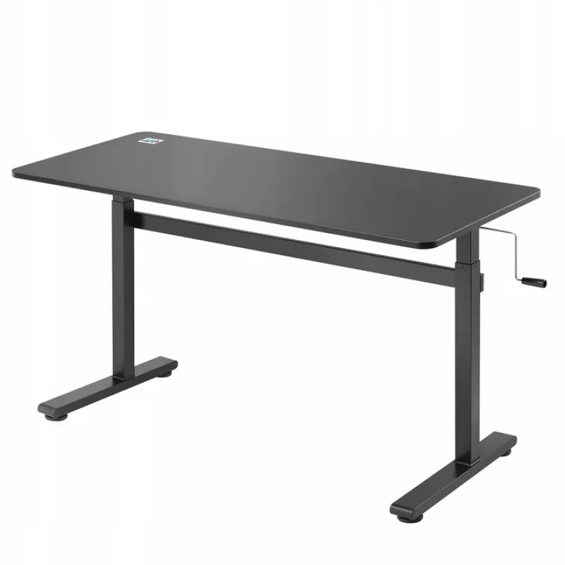 Ergo Office ER-401 B rankomis reguluojamas stalas sėdimam ir stovimam darbui, juodas, 140x60 cm, 40 kg