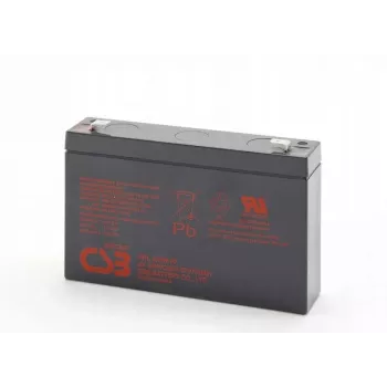 Įkraunama švino-rūgšties baterija csb HRL634WF2 6V 9Ah atsarginiam maitinimui ir UPS