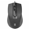 Laidinė optinė pelė dešinei rankai DEFENDER Optimum MB-270, 1000 DPI, USB Type-A, 3 mygtukai, juoda, 1,5 m laidas