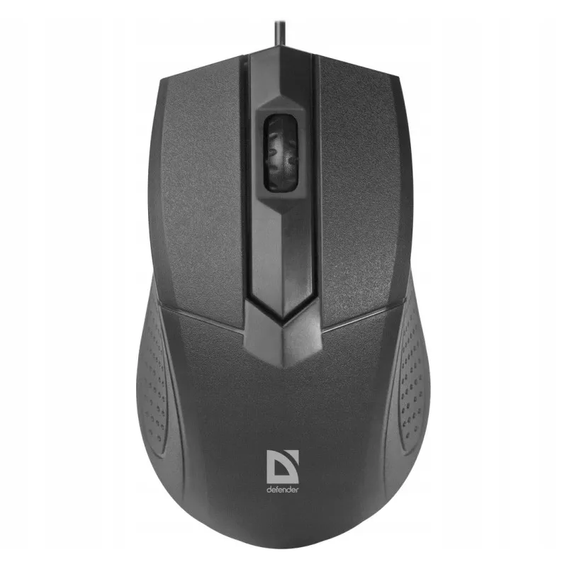 Laidinė optinė pelė dešinei rankai DEFENDER Optimum MB-270, 1000 DPI, USB Type-A, 3 mygtukai, juoda, 1,5 m laidas