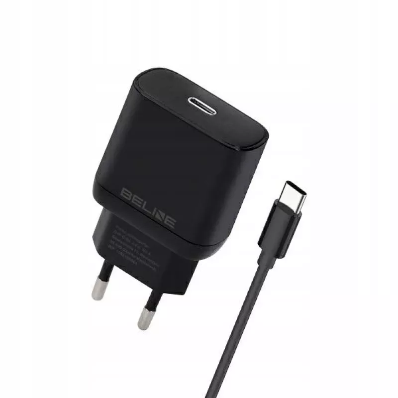 Įkroviklis Beline Beli02168 25 W USB-C su USB-C kabeliu, juodas