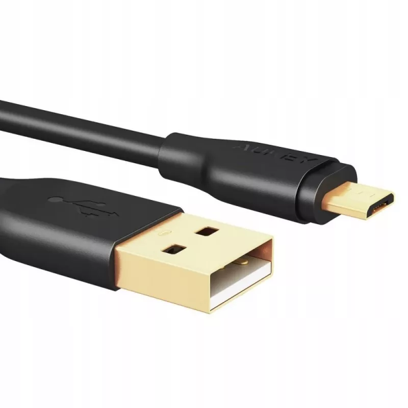 AUKEY CB-MD1 Black greito įkrovimo laidas micro USB-USB | 1m | 5A | 480 Mbps