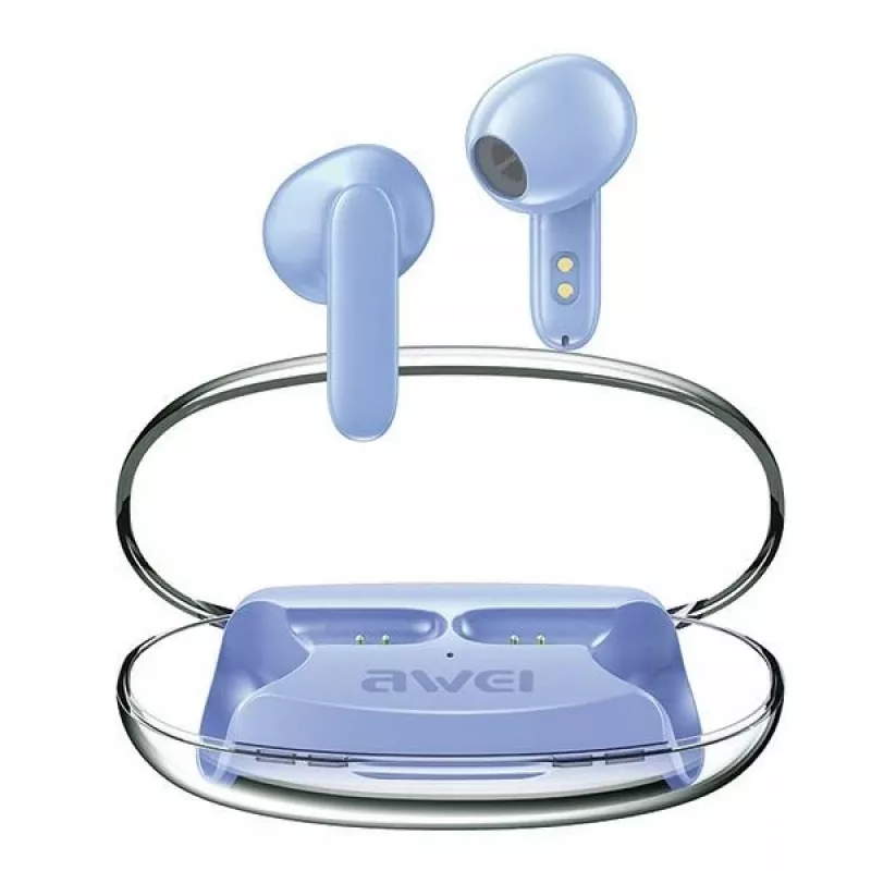 Ausinės Awei T85 Bluetooth 5.3 ENC TWS Mėlynos