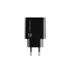NATEC AC greitasis laidinis sieninis įkroviklis Ribera — 18 W (5–15 V, iki 3 A), 1× USB-A, Huawei FCP/SCP, juodas