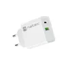 Sieninis greitasis įkroviklis NATEC RIBERA 12V 20W USB-C PD 3.0 + USB-A Samsung AFC Baltas