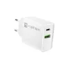 Sieninis greitasis įkroviklis NATEC RIBERA 12V 20W USB-C PD 3.0 + USB-A Samsung AFC Baltas