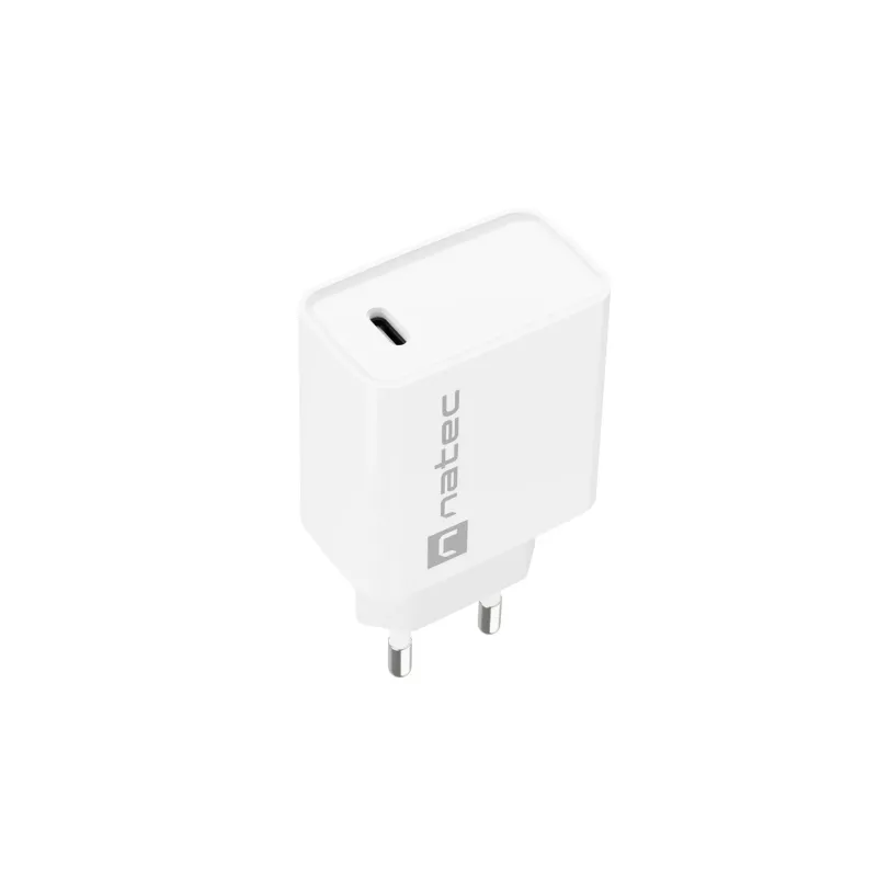 USB-C greitasis įkroviklis NATEC RIBERA 12V 20W Quick Charge 3.0 Baltas