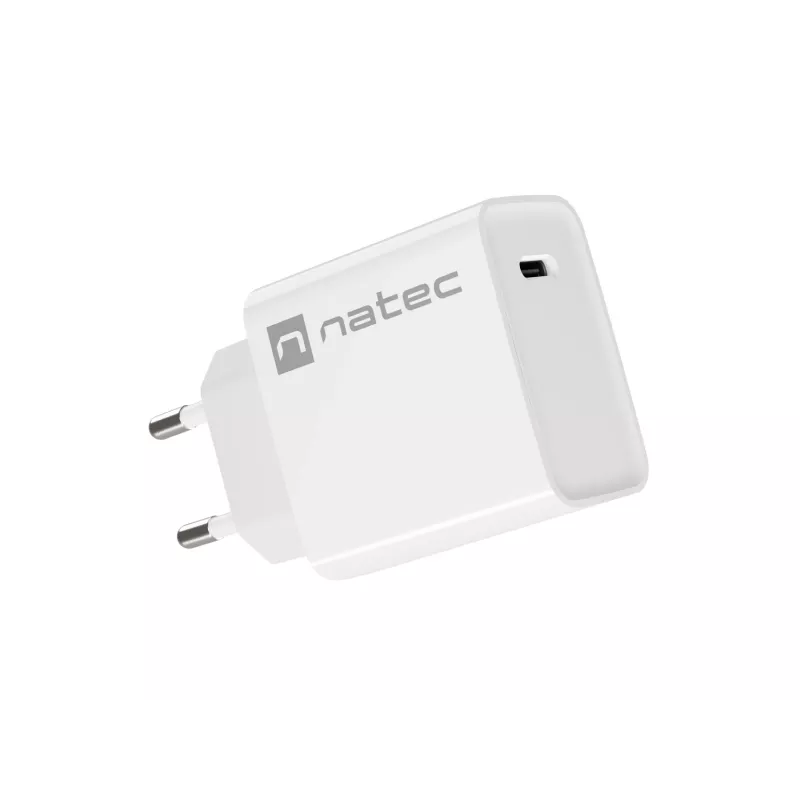 USB-C greitasis įkroviklis NATEC RIBERA 12V 20W Quick Charge 3.0 Baltas