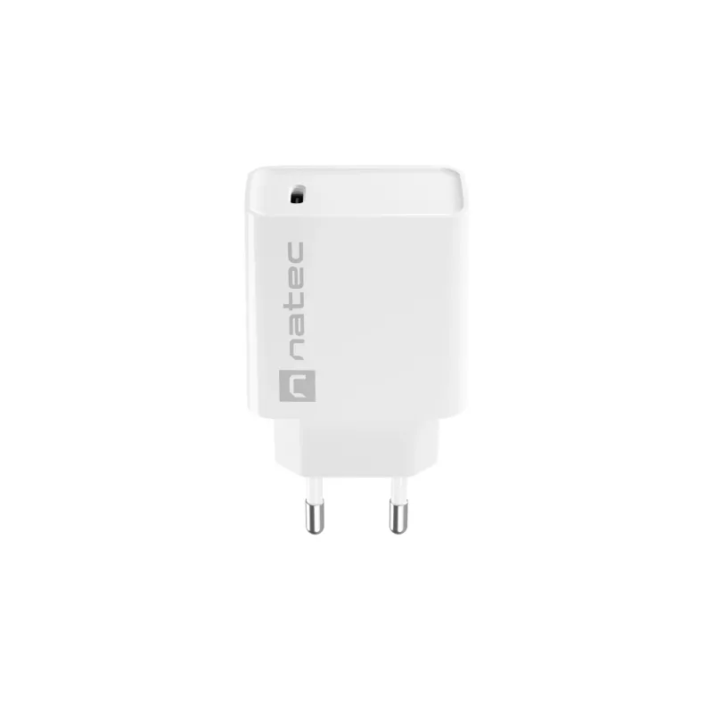 USB-C greitasis įkroviklis NATEC RIBERA 12V 20W Quick Charge 3.0 Baltas