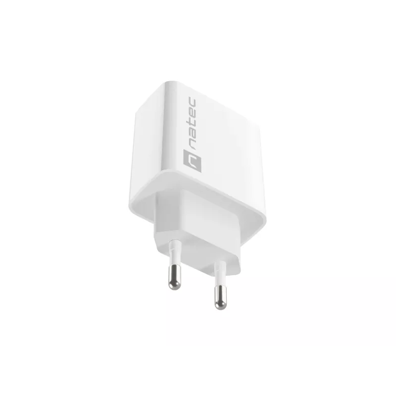USB-C greitasis įkroviklis NATEC RIBERA 12V 20W Quick Charge 3.0 Baltas