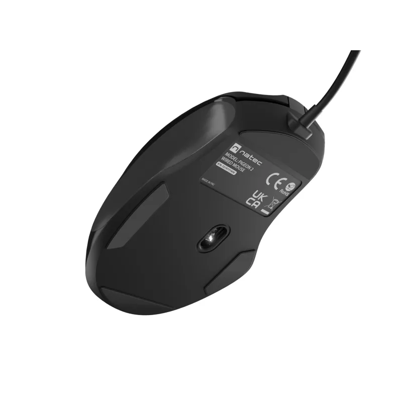 Laidinė optinė pelė NATEC NMY-2047 USB Type-A, 4000 DPI, 6 mygtukai, dešinei rankai, foninis apšvietimas