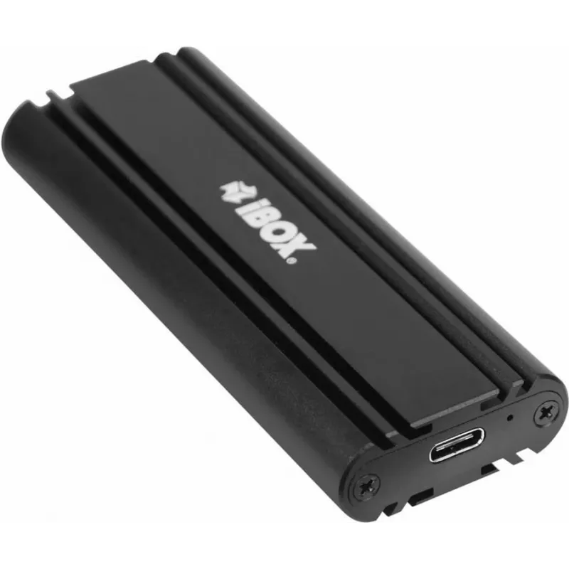 Išorinis SSD dėklas IBOX HD-07, skirtas 1x M.2 diskui, USB 3.2 Gen 2 (10 Gbit/s), USB-C, juodas