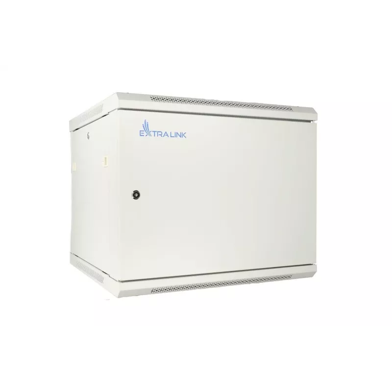 Extralink sieninis stovo korpusas 9U 600x600 ASP pilkas, metalinėmis durelėmis