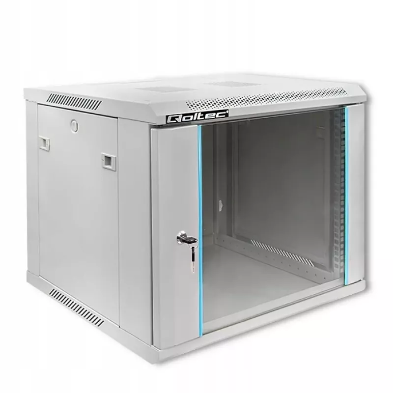 Rack spinta QOLTEC 19 colių 9U 600x500x600 sieninė arba ant grindų montuojama serverinė