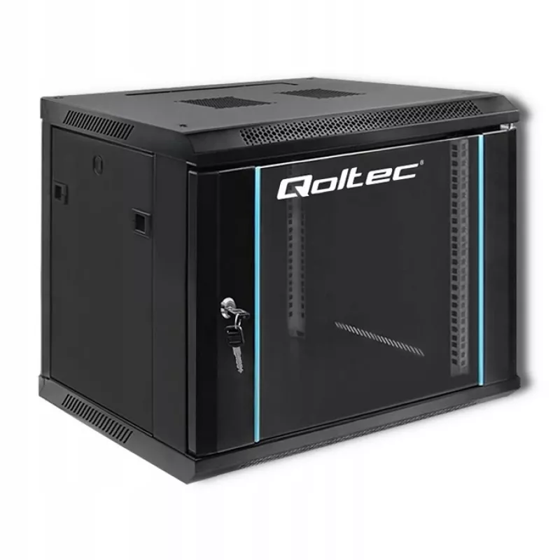 19 colių stovo spinta QOLTEC 54463 9U 600x500x450 mm metalinis korpusas tinklo įrangai