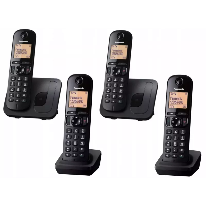 Panasonic KX-TGC212 DECT belaidis telefonas juodas