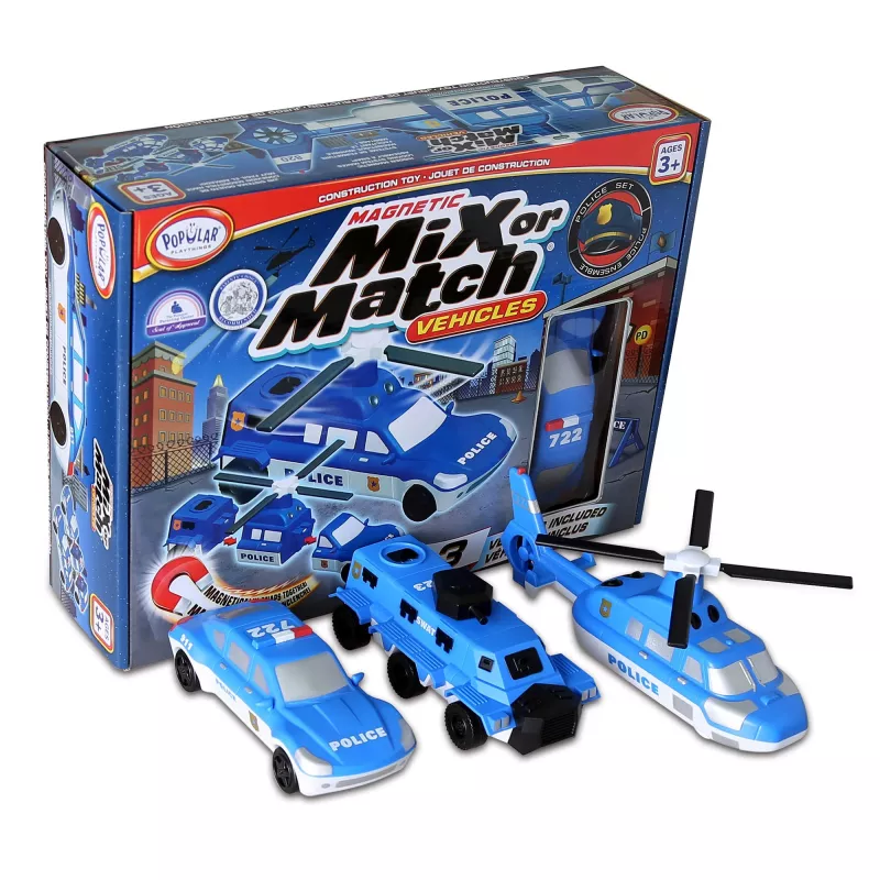 Policijos mašinų rinkinys Popular Playthings Mix or Match Vehicles Police