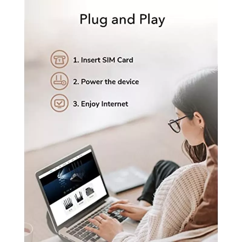 Cudy LT700 4G LTE Cat 6 maršrutizatorius su WiFi, Qualcomm mikroschema, dviguba SIM, AC1200, 4 Gigabit prievadai, OpenVPN