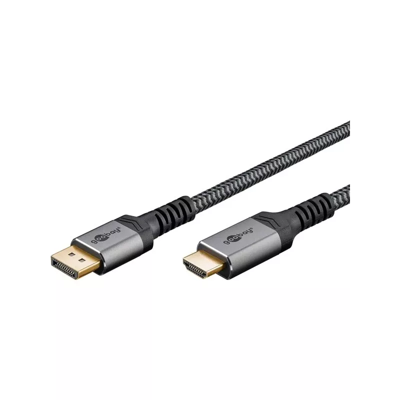 Goobay 65268 vaizdo kabelio adapteris 1 m DisplayPort HDMI pilka (65268)