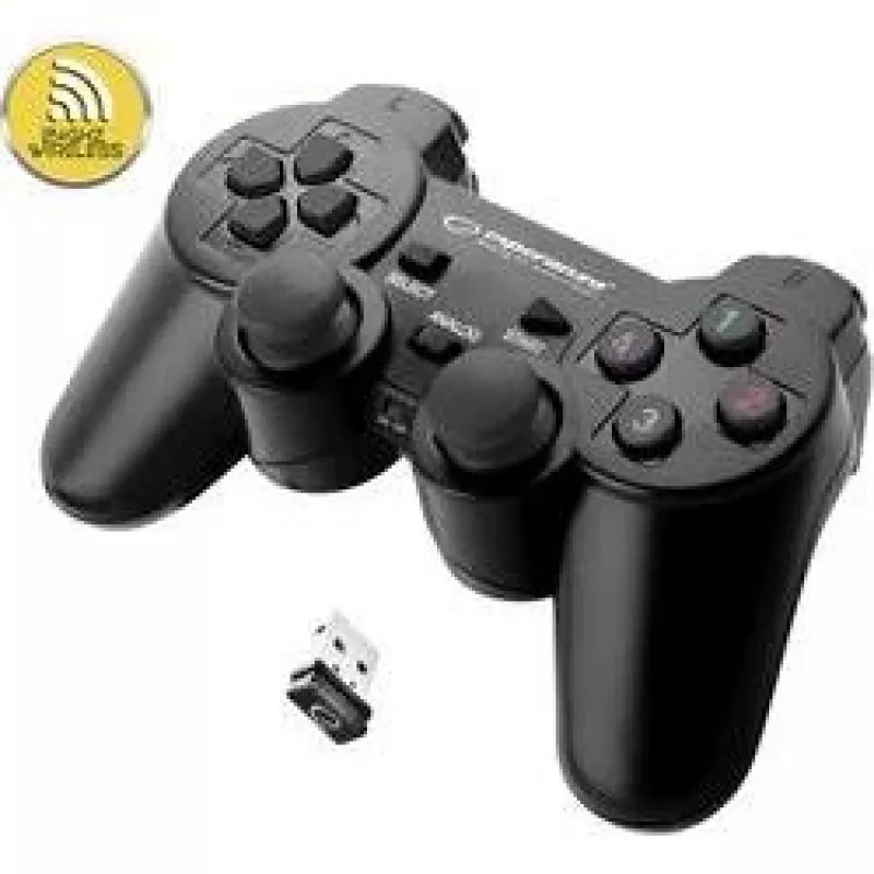 Esperanza EGG108K žaidimų pultas juodas USB 2.0 valdiklis analoginis / skaitmeninis PC, PlayStation 3
