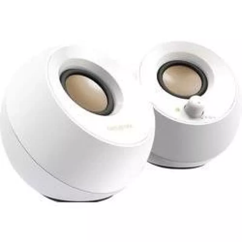Garsiakalbiai Creative Pebble 2.0 stereo, balti