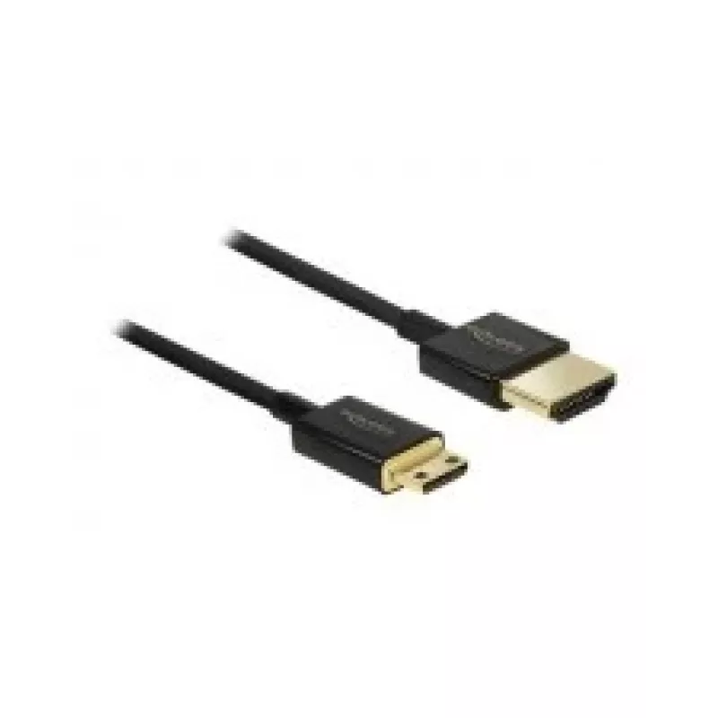 DeLOCK Slim Premium HDMI laidas – HDMI (standartinis) į Mini-HDMI, 2,0 m, juodas (84778)
