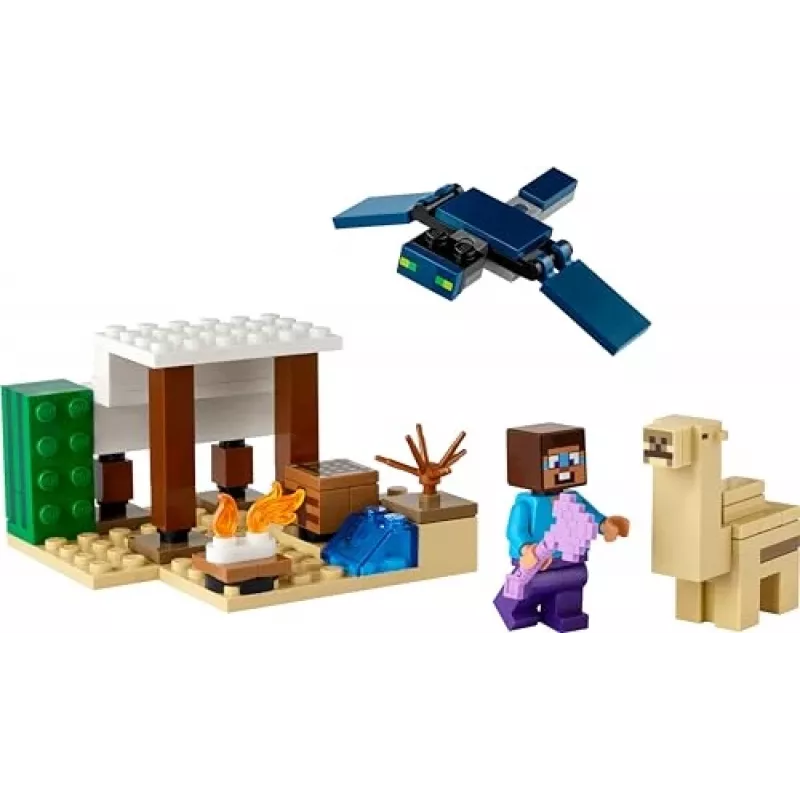 Lego Minecraft 21251 Steve'o Dykumos Ekspedicija – Statybinis Rinkinys su Biomo Figūrėlėmis