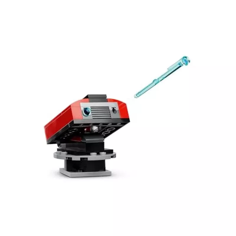 Konstruktorius LEGO City Gaisrinė su sukamu kopėčių automobiliu 60414 — 843 detalės, 5 minifigūrėlės, 220×320×140 mm