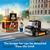 LEGO City Burger Van Maistas Iš Furgono Žaislas 5+ Metų Berniukams Ir Mergaitėms Transporto Priemonės Statybos Rinkinys Su Pardavėjo Minifigūra Ir Aksesuarais